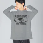 猫と釣り人のキジハタ_8K Big Long Sleeve T-Shirt