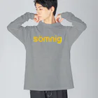 TORISAKANAの眠いのロゴ（スウェーデン語・黄色） Big Long Sleeve T-Shirt