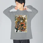 寿めでたや(ukiyoe)の浮世絵：日本画：歌川国芳_水滸伝豪傑 両頭蛇解珍 Big Long Sleeve T-Shirt