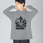 GORILLA SQUAD 公式ノベルティショップのアングリーゴリラビルダー/ロゴ黒 Big Long Sleeve T-Shirt