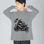 ブルーアイズのハーレーベア Big Long Sleeve T-Shirt