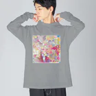 hugging love ＋《ハギング ラブ プラス》の甘くて冷たい惑星 Big Long Sleeve T-Shirt