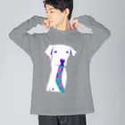 NIKORASU GOのユーモアラブラドールデザイン「ソックス」 Big Long Sleeve T-Shirt