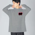 Lily bird（リリーバード）のSilhouette of kiss with heart♥② Big Long Sleeve T-Shirt