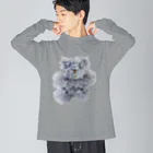 maked bear iidaの手作りクマ　グレー Big Long Sleeve T-Shirt