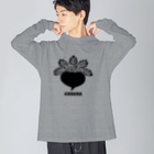 ツバメ堂の家紋ひとつかぶら<黒> Big Long Sleeve T-Shirt