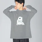 mugioのあの犬/反省(B) ビッグシルエットロングスリーブTシャツ