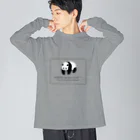 PANDA panda LIFE***ののしのしパンダ　スクエア Big Long Sleeve T-Shirt