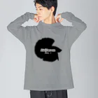 ☆ららくらら☆のHalfmoon Betta②Black 背面 Big Long Sleeve T-Shirt