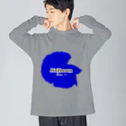 ☆ららくらら☆のHalfmoon Betta①Mediumblue Big Long Sleeve T-Shirt