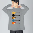 MOCOPOCOのギターがズラリ(色違い) Big Long Sleeve T-Shirt