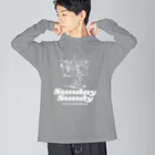 SUNDAYS GRAPHICSのSUNDAY SUNDY No.2 (白ロゴ) Big Long Sleeve T-Shirt