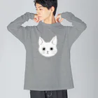 MoFのねここ　surprised ビッグシルエットロングスリーブTシャツ