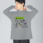 ふじみ屋 fujimi-ya のネコダマシ。 Big Long Sleeve T-Shirt