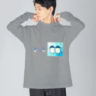 ヤママユ(ヤママユ・ペンギイナ)のふたごのフェアリーペンギン(キラキラロゴつき) Big Long Sleeve T-Shirt