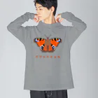 さちこの生物雑貨のクジャクチョウ Big Long Sleeve T-Shirt