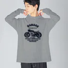 キッズモード某の武骨なバイクデザイン ビッグシルエットロングスリーブTシャツ