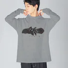 図鑑Tのスズリのシーラカンス色付き Big Long Sleeve T-Shirt