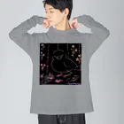 Lily bird（リリーバード）の文鳥スクラッチ Big Long Sleeve T-Shirt