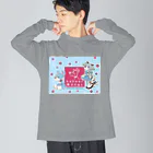 obosa_DENS/SABEAR_shop ＠SUZURIのsabear dogs キービジュアル_ウエア Big Long Sleeve T-Shirt