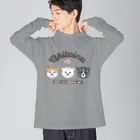 茉莉香｜Marikaの秋田犬ブラザーズ ビッグシルエットロングスリーブTシャツ