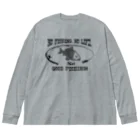 猫と釣り人のコイ_8K Big Long Sleeve T-Shirt