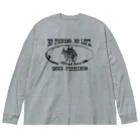 猫と釣り人のブラックバス2_8K Big Long Sleeve T-Shirt