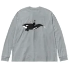 ムクのシャチ スイム Big Long Sleeve T-Shirt