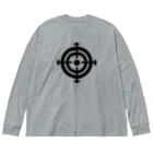 QUQU_WORKSのターゲットマーク ブラック Big Long Sleeve T-Shirt