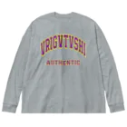 VRIGVTVSHI のOLD SCHOOL"AUTHENTIC" GRAY Big Long Sleeve T-Shirt