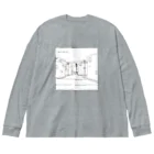 二木 こうた、🐭のアルビノダウンタウン（表裏デザイン）Type-B.black Big Long Sleeve T-Shirt