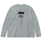 Illustrator Moca&Ram shopのネコのゲッティ/Getty Cat ビッグシルエットロングスリーブTシャツ