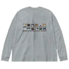 Yellow_Sparrowのせいぞろいするねこ Big Long Sleeve T-Shirt