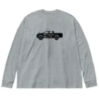 QUQU_WORKSのノーハイラックスノーライフ ブラック Big Long Sleeve T-Shirt