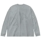 tsubomiのモジモジコトジしろと文字 Big Long Sleeve T-Shirt