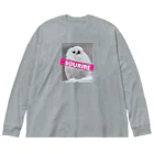 【シマエナガLOVE】使うだけで人生豊かに生きるための雑貨屋◆にこらびの【サロベツのシマエナガ】 Big Long Sleeve T-Shirt