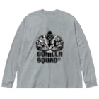 GORILLA SQUAD 公式ノベルティショップのアングリーゴリラビルダー/ロゴ黒 Big Long Sleeve T-Shirt