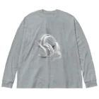 chan-takehaniのモノクロームの音世界 ビッグシルエットロングスリーブTシャツ