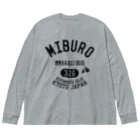 No.326のカレッジロゴ ブラック ビッグシルエットロングスリーブTシャツ