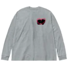 Lily bird（リリーバード）のSilhouette of kiss with heart♥② ビッグシルエットロングスリーブTシャツ