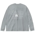 水無月堂のバッグクロージャーパズル（白） ビッグシルエットロングスリーブTシャツ