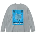 Danke Shoot Coffeeの🐺Japanese Wolf 🐺 Big Long Sleeve T-Shirt