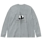 PANDA panda LIFE***ののしのしパンダ　スクエア Big Long Sleeve T-Shirt