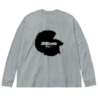 ☆ららくらら☆のHalfmoon Betta②Black 背面 Big Long Sleeve T-Shirt