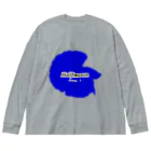 ☆ららくらら☆のHalfmoon Betta①Mediumblue Big Long Sleeve T-Shirt