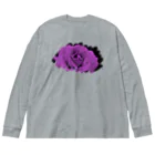 のゆきのしゃしーんのむらさき色 Big Long Sleeve T-Shirt