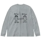 わたくしのお店のあべちゃんからすがちゃんへ(バトン) ビッグシルエットロングスリーブTシャツ