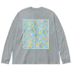 shiho_artのブルーデイジー﻿ - 神無月 - Big Long Sleeve T-Shirt