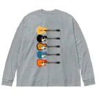 MOCOPOCOのギターがズラリ(色違い) Big Long Sleeve T-Shirt