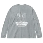 SUNDAYS GRAPHICSのSUNDAY SUNDY No.2 (白ロゴ) ビッグシルエットロングスリーブTシャツ